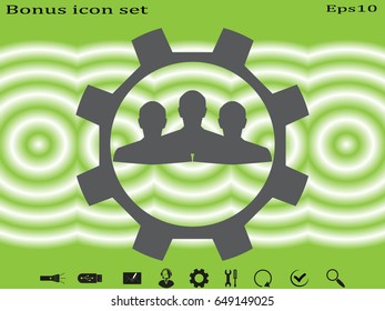 a man, a user command, icon, vector illustration eps10