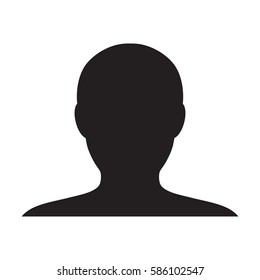 Man User Icon - Person Profile Avatar Glyph Vector Illustration