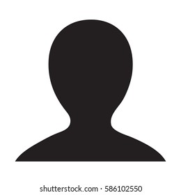 Man User Icon - Person Profile Avatar Glyph Vector Illustration