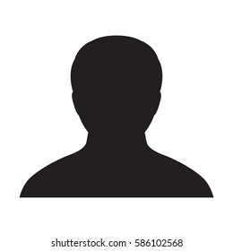 Man User Icon - Person Profile Avatar Glyph Vector Illustration