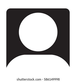 Man User Icon - Person Profile Avatar Glyph Vector Illustration