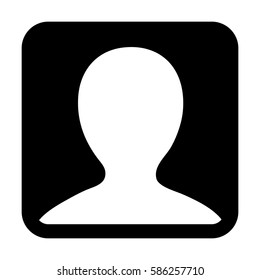 Man User Icon - Person Profile Avatar Glyph Vector Illustration