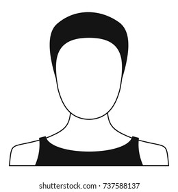 Man user icon. Simple illustration of man user vector icon for any web design