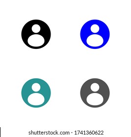 Man User icon stock vector illustration flat design.