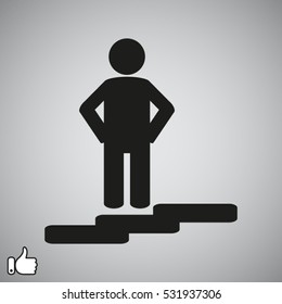 man, a user icon, vector illustration EPS 10