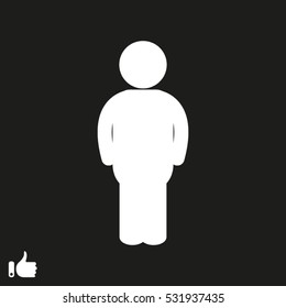 man, a user icon, vector illustration EPS 10