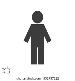 man, a user icon, vector illustration EPS 10