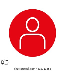 man, a user icon, vector illustration EPS 10