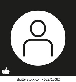 man, a user icon, vector illustration EPS 10