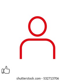 man, a user icon, vector illustration EPS 10
