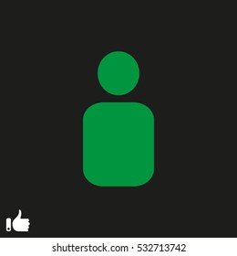 man, a user icon, vector illustration EPS 10