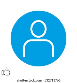 man, a user icon, vector illustration EPS 10