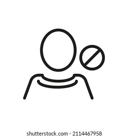 Icono de vector de contorno de usuario. En Un Fondo Blanco. Para App Y Sitio Web 
