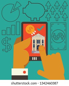Man uses Smartphone To Save Money in the Bank
