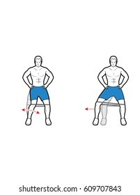 Man using an exercise band to strengthen his gluteus and hips