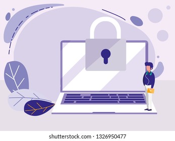 man using laptop computer