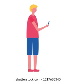 man using mobile digital