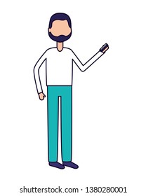 man using smartphone