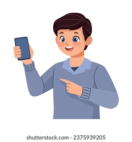 man using smartphone isolated design