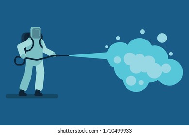 man using a Sterilizer in corona time
