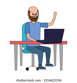 man using technology device