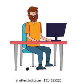 man using technology device