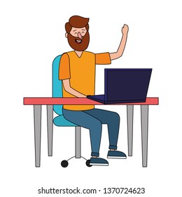 man using technology device