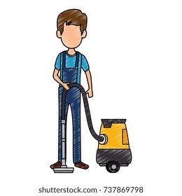 man with vacuum avatar