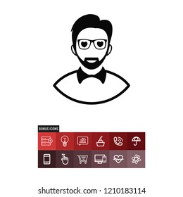 Man valentines day vector icon