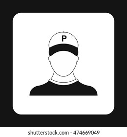 Man valet icon in simple style isolated on white background. People symbol