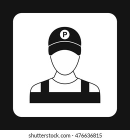 Man valet icon in simple style isolated on white background. People symbol