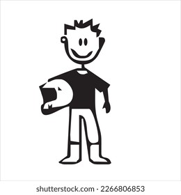 hombre en estilo de arte vectorial
