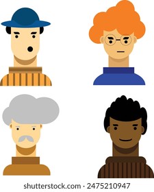 man vector element illustration flat