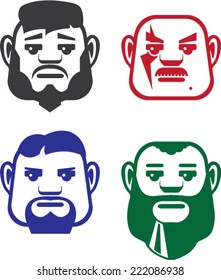 Man vector faces