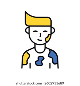 Man vector filled outline icon. EPS 10 file