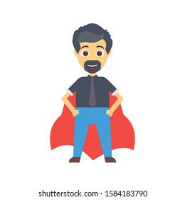man vector flat color icon 