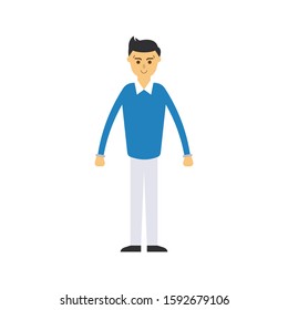 man vector flat color icon 