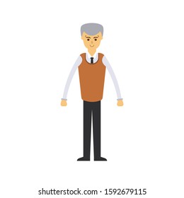 man vector flat color icon 