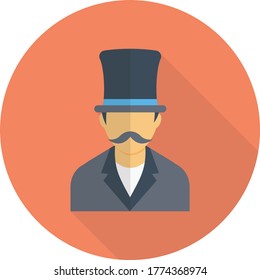 man vector flat color icon 