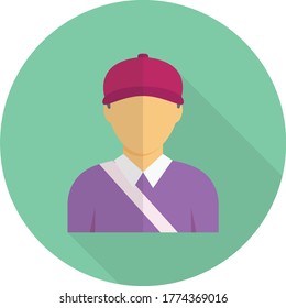 man vector flat color icon 