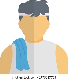 icono de color plano de vector man 