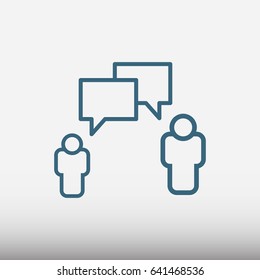 Man vector flat pictograph line icon stock design illustration