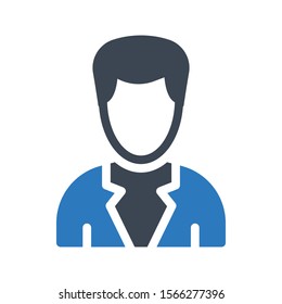 man vector glyph colour icon 