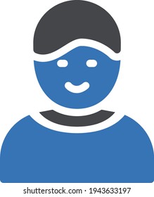 icono de color de glifo vectorial man
