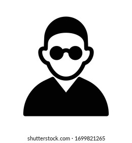 man vector glyph flat icon 