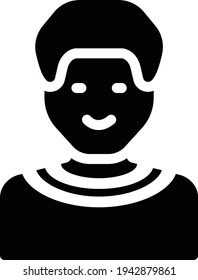 man vector glyph flat icon