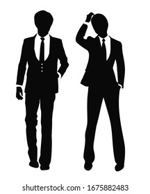 Man vector graphic Design with suit.