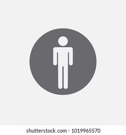 Man vector human icon in gray circle eps10