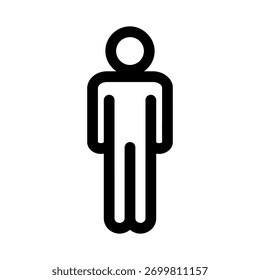 Ícone de vetor man. sinal de ilustração de conta. símbolo do usuário. logotipo da pessoa.