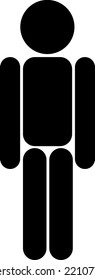 
Man, vector icon. Black man icon, can be used as a logo.